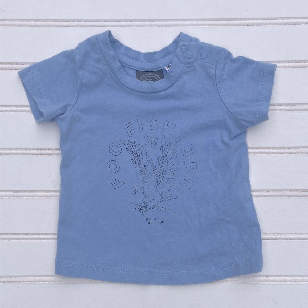 COTTON ON BABY 100% Cotton Garment Dyed Foo Fighters Rock Band Shirt